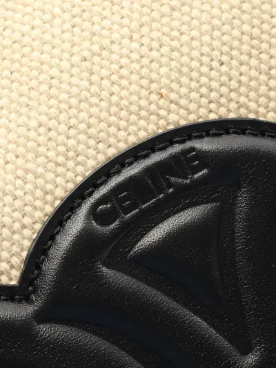 Pre-owned Celine 2010s Small Triomphe Bucket Bag In Neutral