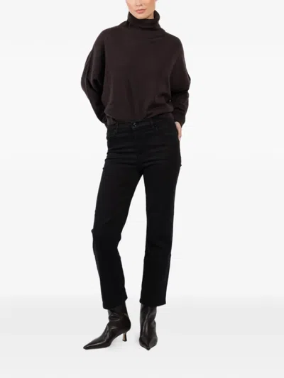 Frame Button-fastening Jeans In Black