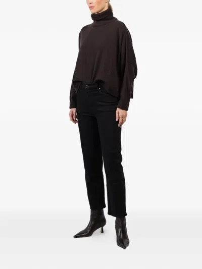 Frame Button-fastening Jeans In Black