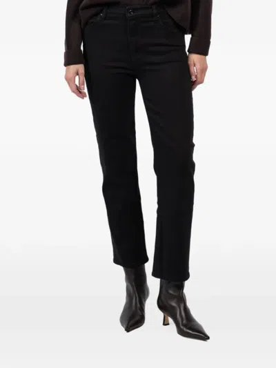 Frame Button-fastening Jeans In Black