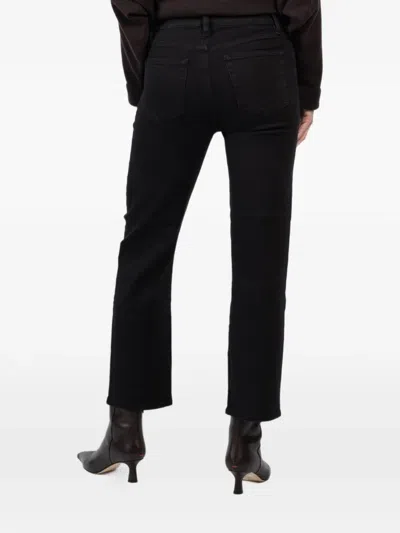 Frame Button-fastening Jeans In Black