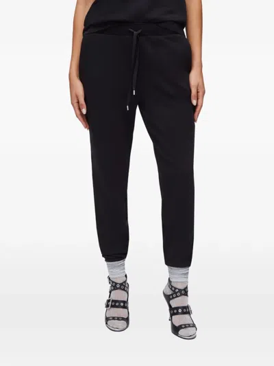 Liu •jo Elasticated Fleece Track Pants In Black