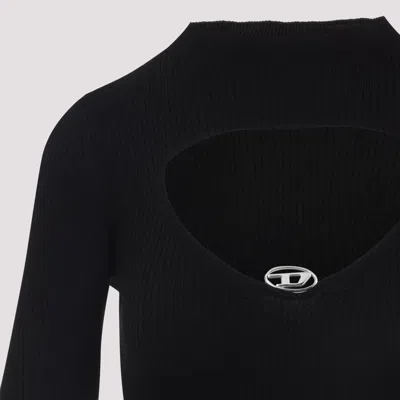 Diesel Ribbed Top With Keyhole Neckline In Multi
