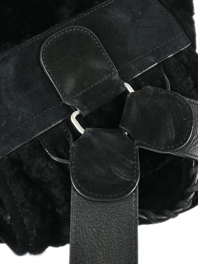 Pre-owned Balenciaga 2015 Traveller Suede Backpack In Black