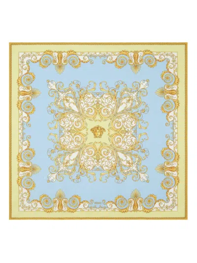 Versace Spring Barocco Printed Silk Scarf In Multi