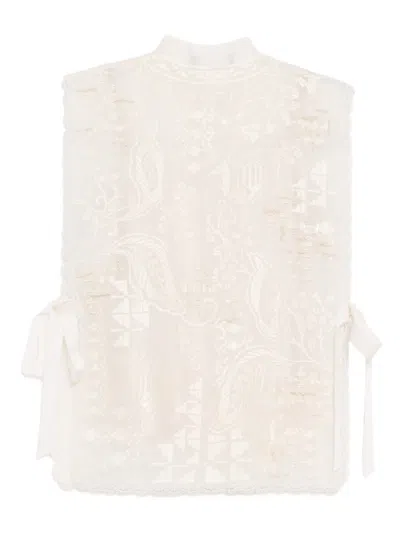 Biyan Graphic-embroidered Vest In Neutral