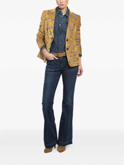 Maurizio Massimino Floral-pattern Buttoned Blazer In Multi