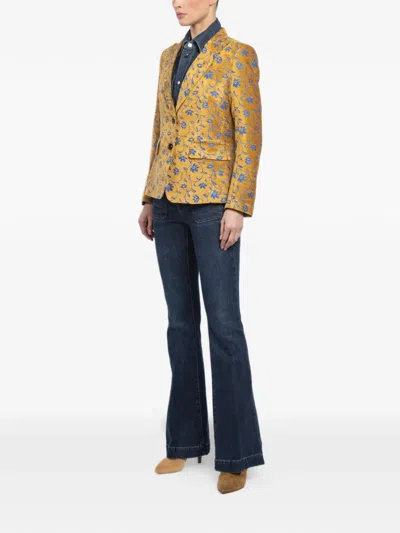 Maurizio Massimino Floral-pattern Buttoned Blazer In Multi
