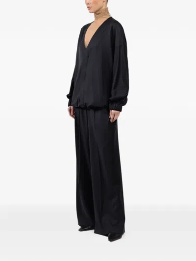 Sa Su Phi V-neck Button Jacket In Blue