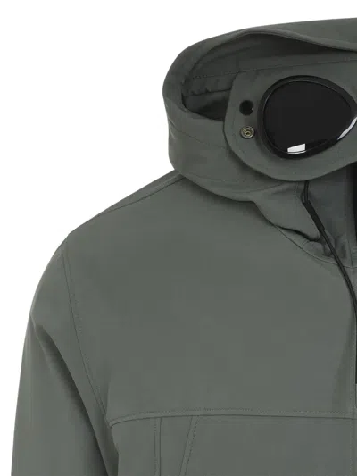 C.p. Company C.p.company Green Shell-r Goggle Polyester Jacket In Gray