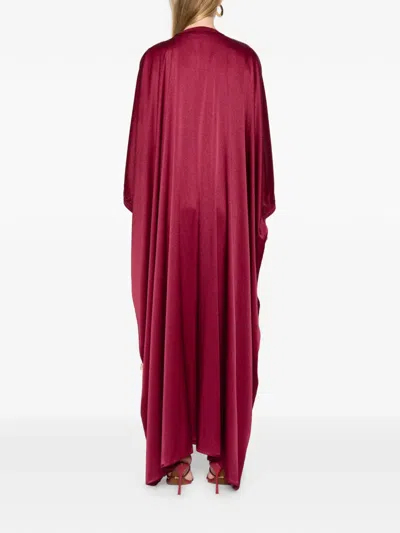 Reem Al Dhaheri Embroidered Midi Kaftan In Red
