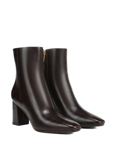 Veronica Beard Cera Block-heel Ankle Boots In Brown