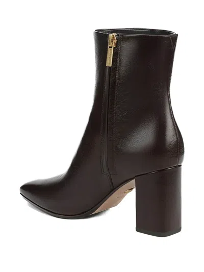 Veronica Beard Cera Block-heel Ankle Boots In Brown