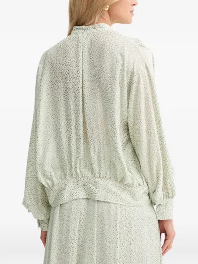 Forte Forte Green Blouse In White