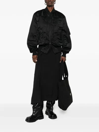 Y-3 Logo-print Bomber Jacket In Black
