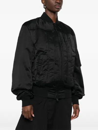 Y-3 Logo-print Bomber Jacket In Black