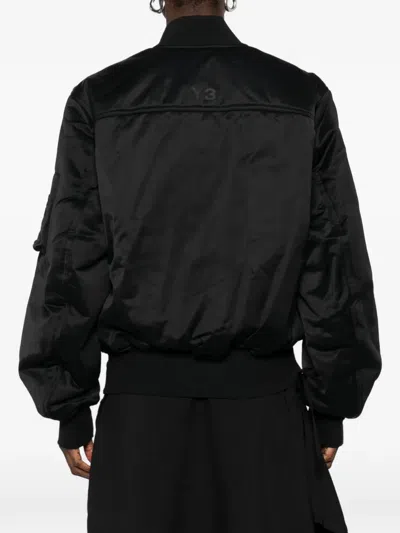 Y-3 Logo-print Bomber Jacket In Black