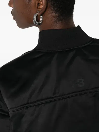 Y-3 Logo-print Bomber Jacket In Black