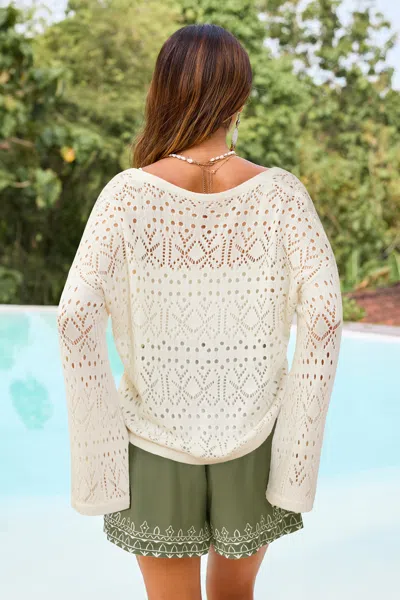 Cupshe Perfect Skies Beige Cardigan In White