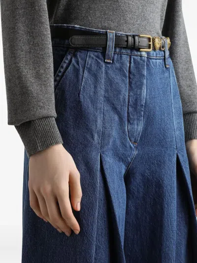 Dolce & Gabbana Five Pocket Pleated Jeans In Blue