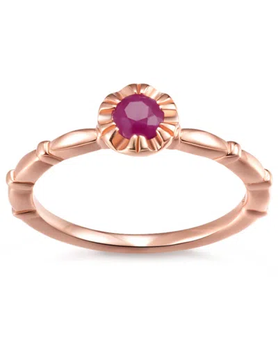 Macy's Ruby Ring (2/5 Ct. T.w.) In Rose Gold Plated Sterling Silver In Gold