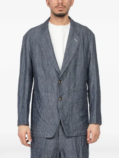 口袋单排扣夹克