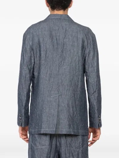 口袋单排扣夹克