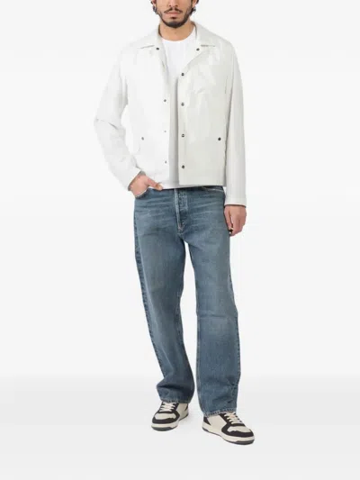 Herno Button Flap Pocket Jacket In White