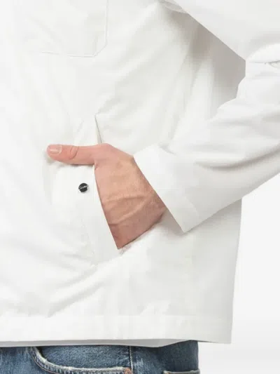 Herno Button Flap Pocket Jacket In White
