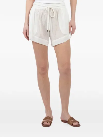 The Great Delta Drawstring Elasticated Shorts In White
