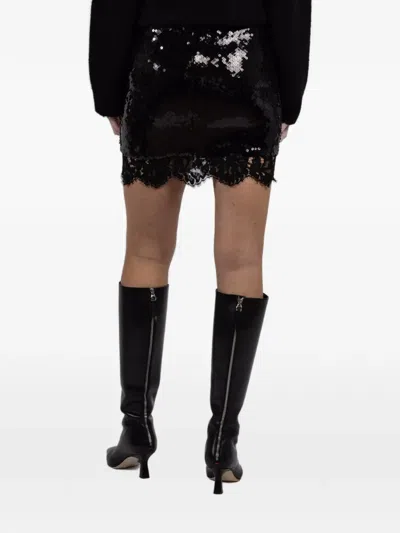 Francoise Jenny Lace Mini Skirt In Black