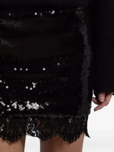 Francoise Jenny Lace Mini Skirt In Black