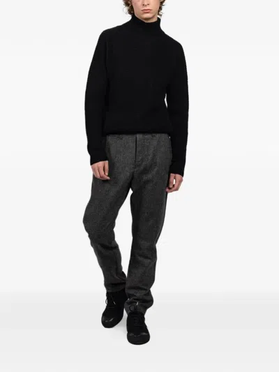 Hannes Roether Original Check Trousers In Gray
