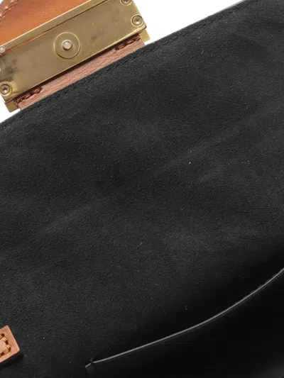 Pre-owned Louis Vuitton 2021-2025 Monogram Reverse Dauphine Wallet On Chain Crossbody Bag In Brown