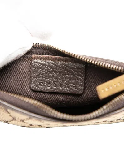 Pre-owned Celine 2000 Macadam Canvas Coin Pouch In Brown