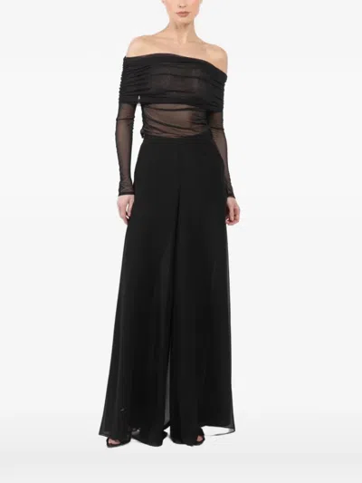 Lapointe Off-shoulder Long-sleeve Blouse In Multi