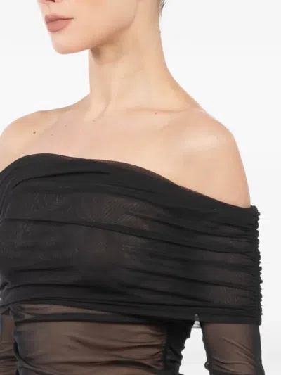 Lapointe Off-shoulder Long-sleeve Blouse In Multi