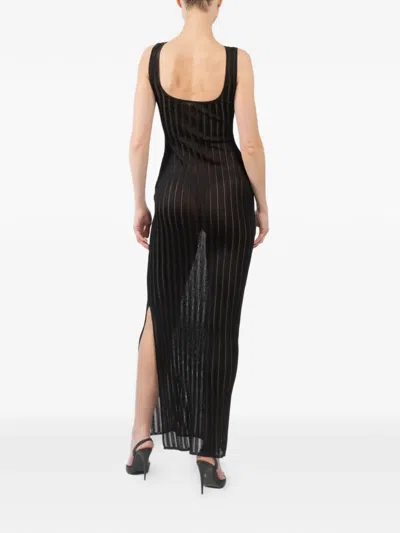 La Galpa Reaper Bare Split Maxi Dress In Black