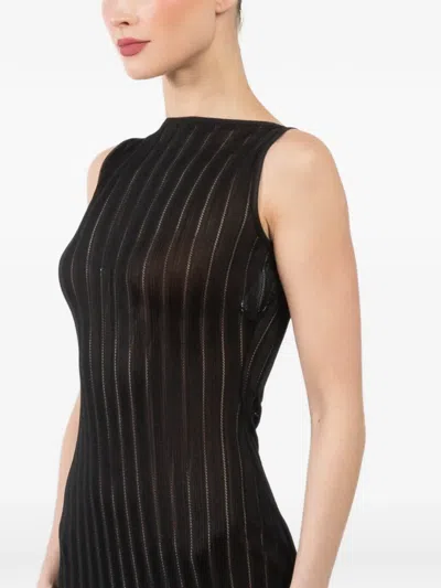 La Galpa Reaper Bare Split Maxi Dress In Black