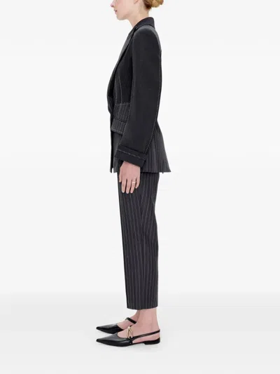 Simkhai Vera Pinstripe-pattern Trousers In Black