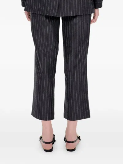 Simkhai Vera Pinstripe-pattern Trousers In Black