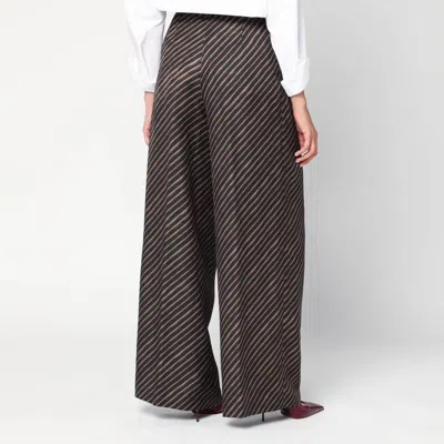 Dries Van Noten Palazzo Pants With A Pattern In Gray