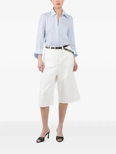 Teurn Studios Baggy Denim Shorts In White