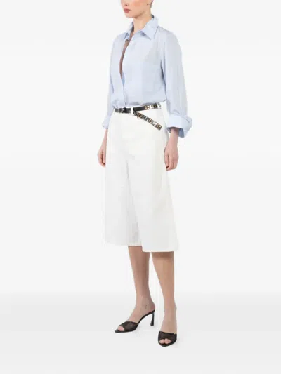 Teurn Studios Baggy Denim Shorts In White