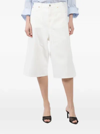 Teurn Studios Baggy Denim Shorts In White