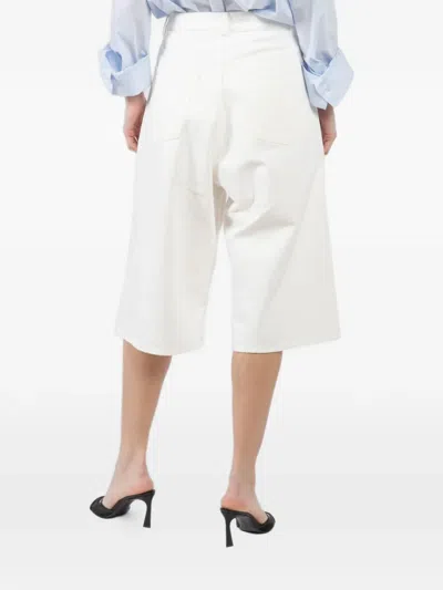 Teurn Studios Baggy Denim Shorts In White