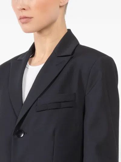 Tibi Button-fastening Single-breasted Blazer In Blue