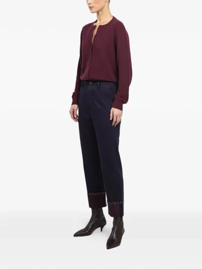 Maurizio Massimino Peter Cuffed Trousers In Blue