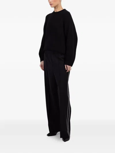 We-ar4 Side-stripe Trousers In Black