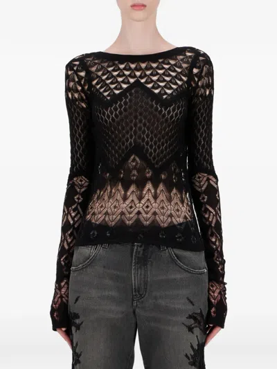 Blumarine Black Sweater In Black